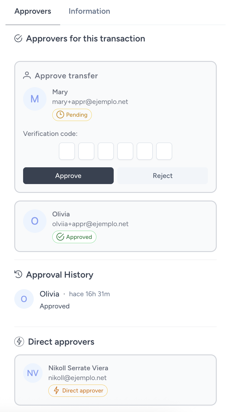 Status transfer